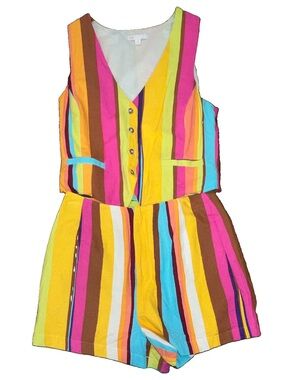 GB Striped Multi-Color Women’s Shorts and Top Set